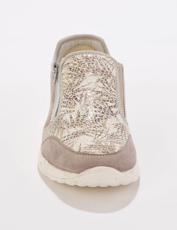 Sneakers met rist, speciaal voor gevoelige voeten, in rekbaar materiaal (beige) Sneakers met rist, speciaal voor gevoelige voeten, in rekbaar materiaal (beige)